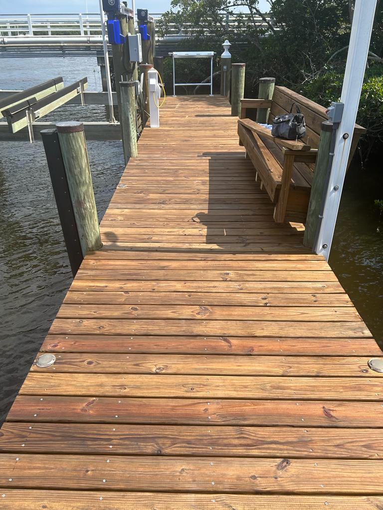 Dock and pier wood sealing